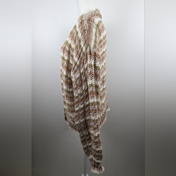 John + Jenn Julianna Stripe Cardigan Button Up Knit Sweater Size Size Large - Picture 9 of 16